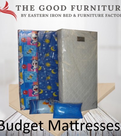 [TheGoodFurniture] Single- Size Mattress. Sponge. Foam. Wooden Bed Plank. Plywood. Budget Cheap. Pillow. Worker Dormitory.